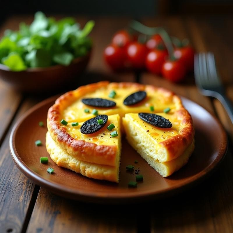 Tortilla de Patata Trufada: Receta en Olla Superpuesta con Toque Gourmet en 2 Capas