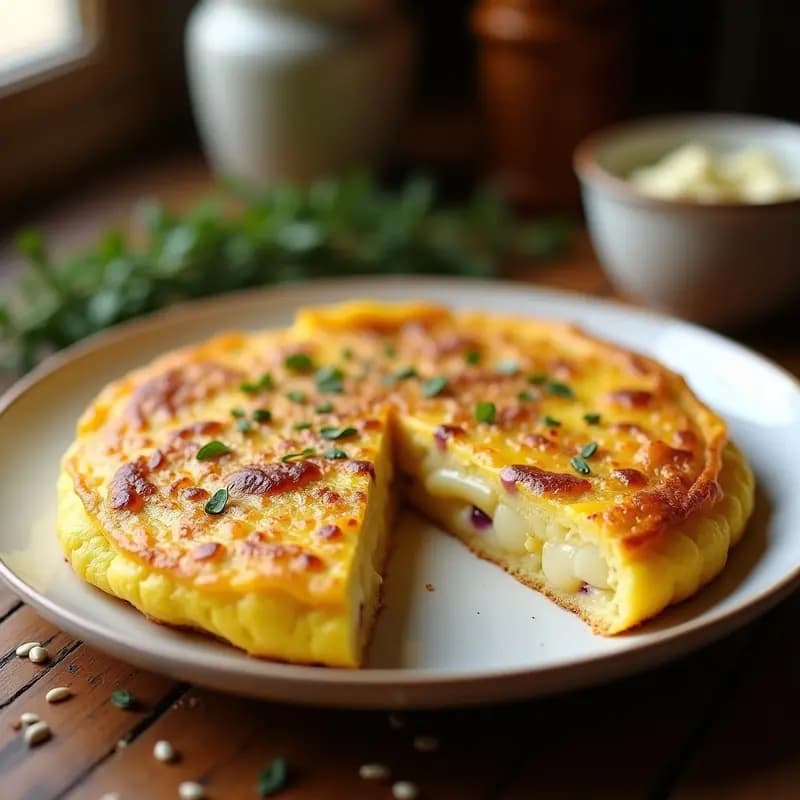 Tortilla de Patata con Zaatar: Receta en Thermomix en 20 Minutos para un Desayuno Esponjoso