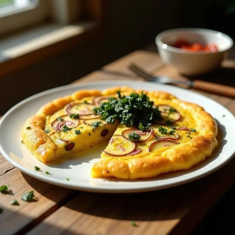Tortilla de Patata y Calabacín al Estilo Oceánico: Receta Ligera con Toque de Algas