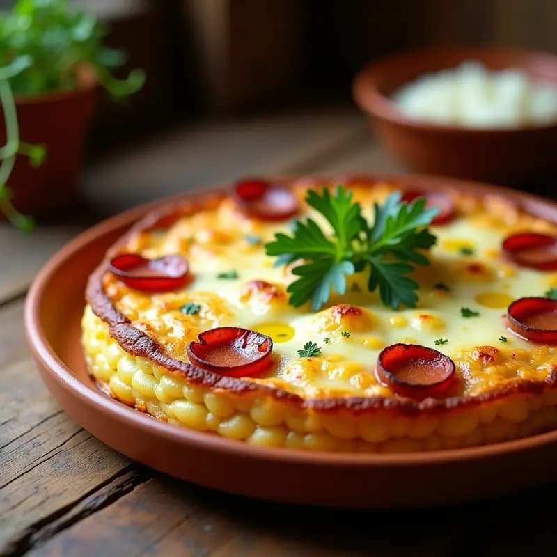 Tortilla de Patatas con Chorizo y Queso Manchego: Receta Española Gourmet