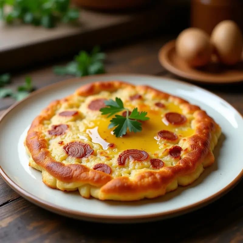 Tortilla de Patatas con Chorizo Vegano: Receta Española Reconfortante en Thermomix