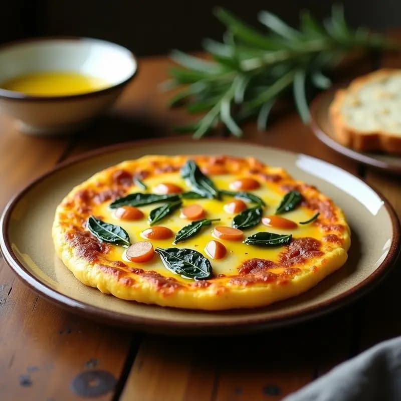 Tortilla de Patatas con Espinacas y Pimentón: Receta Española Vegana de Tradition