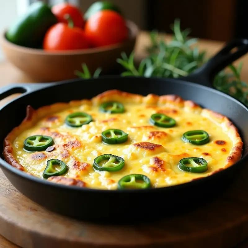 Tortilla de Patatas con Pimientos del Padrón: Receta Española Keto en Sartén