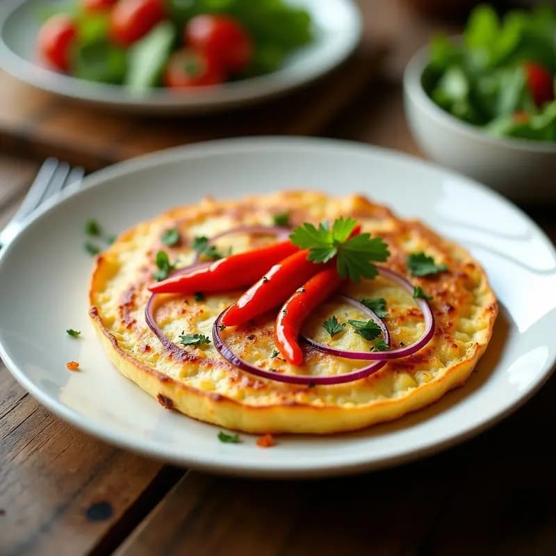 Tortilla de Patatas con Pimientos del Piquillo: Receta Española Tradicional en Versión Light con Menos Aceite