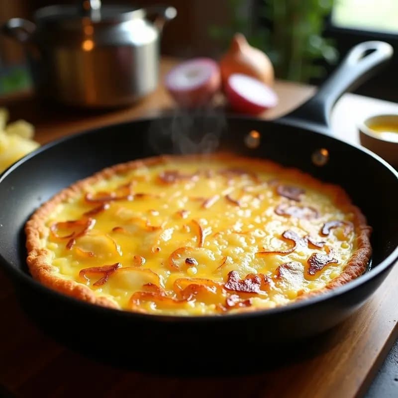 Tortilla de Patatas Sin Voltear: Técnica de Ollas Apiladas en 20 Minutos