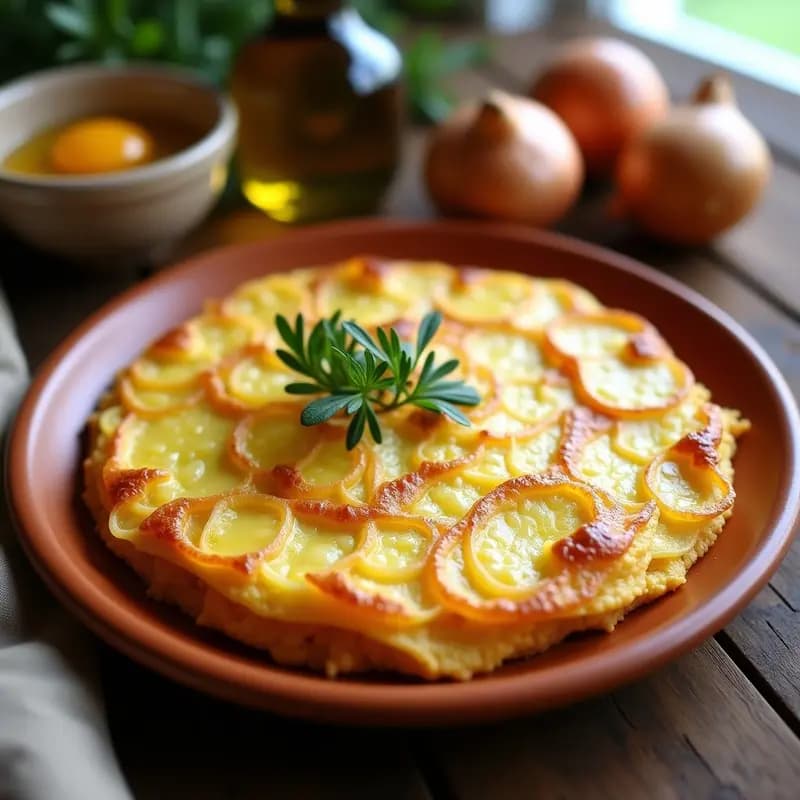 Tortilla de Patatas Española: Receta Tradicional con Huevo y cebolla en 30 min