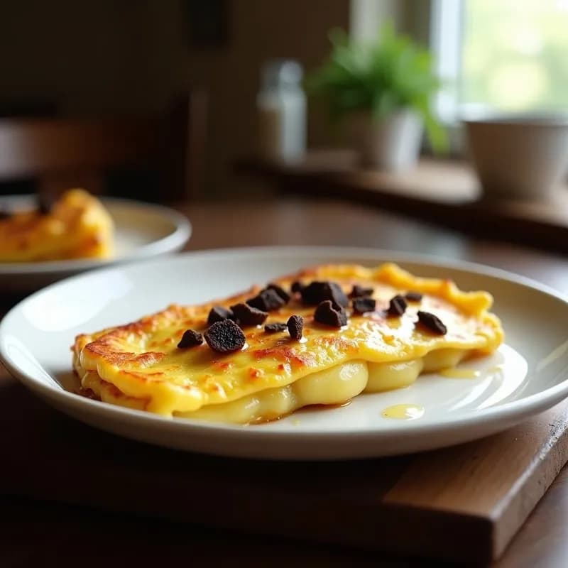 Tortilla de Patatas con Trufa Negra: Receta en Airfryer Sin Voltear y Jugosa