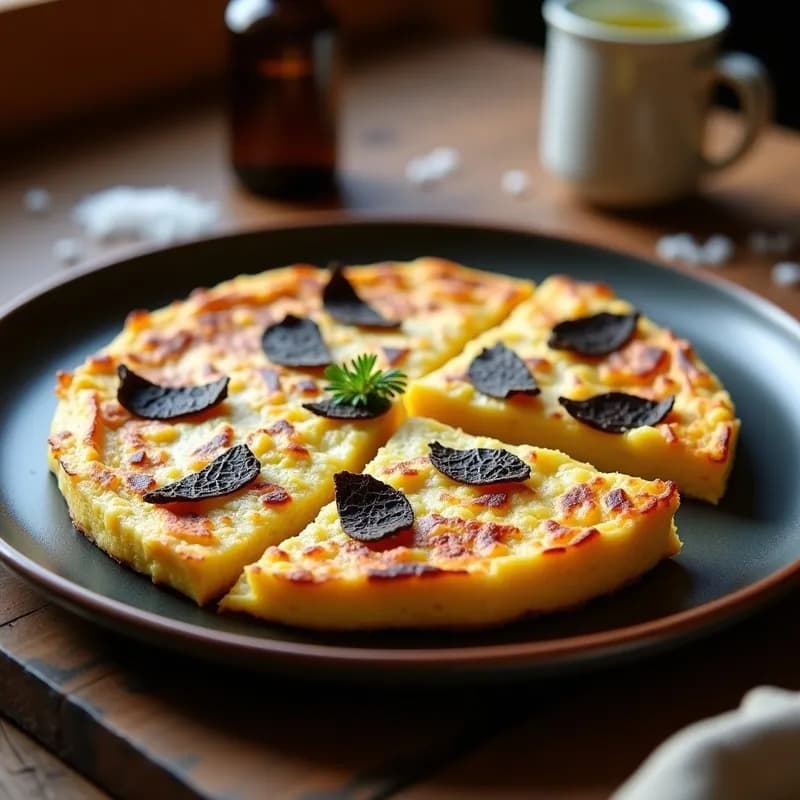 Tortilla de Patatas con Trufa: Receta en Olla Express en 15 Minutos