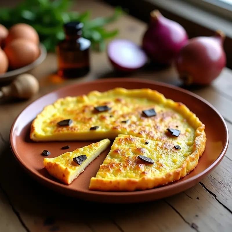 Tortilla de Patatas Trufada: Receta en Airfryer Crujiente y Aromática