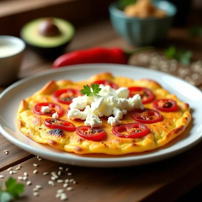 Tortilla de Rocoto y Queso de Cabra: Desayuno Perano Picante en 10 Minutos