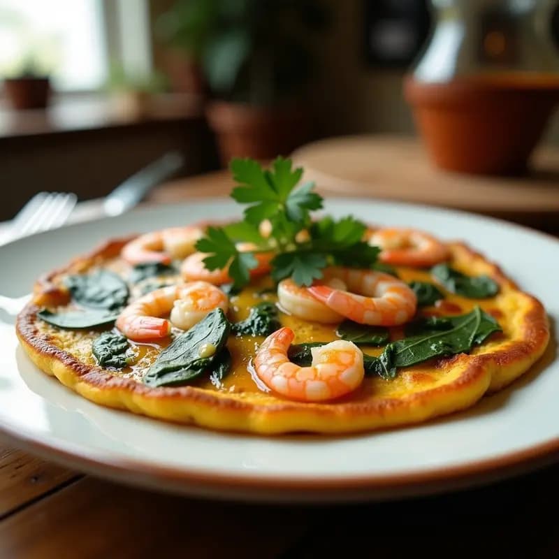 Tortilla Española de Espinacas y Gambas: Receta Saludable con Alto Contenido en Proteínas