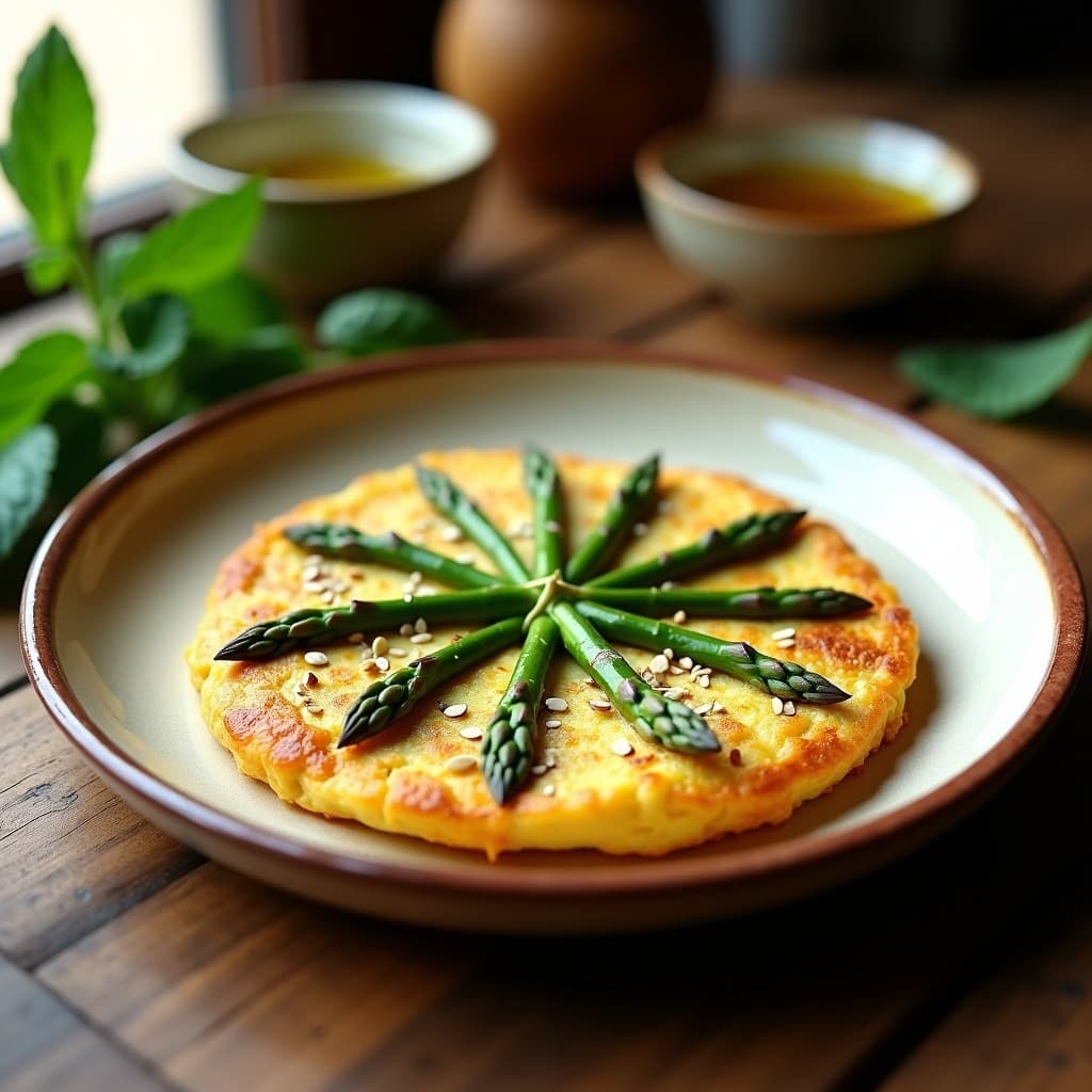 Tortilla de Harina de Teff y Espárragos Verdes: Desayuno Etíope Sin Gluten