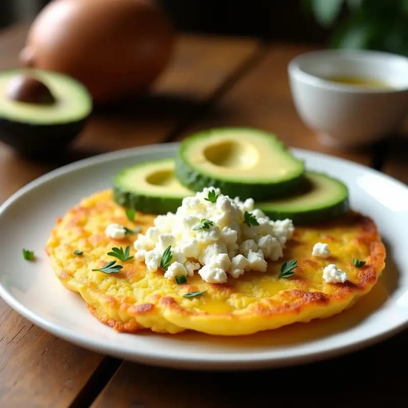 Tortilla de Yuca y Queso de Cabra: Desayuno Brasileño Sin Harina y Keto