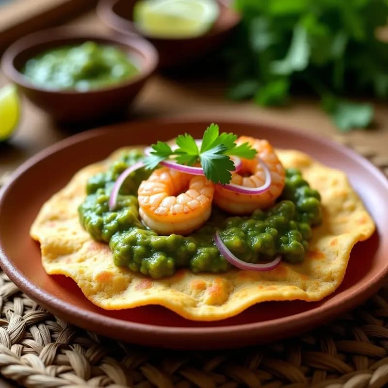 Tortillas de Camarones con Salsa Verde: Desayuno Mexicano Proteico y Sabroso