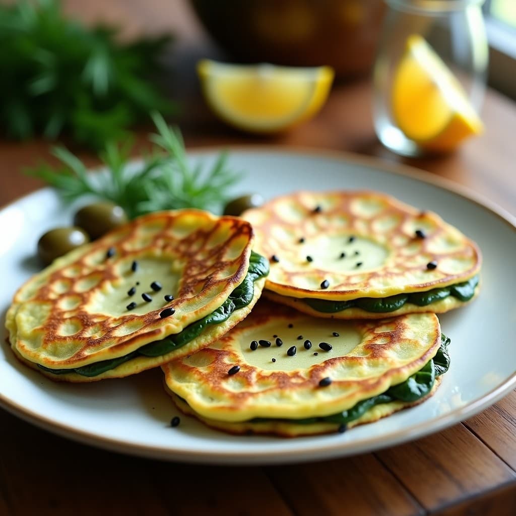 Tortillas de Espinaca y Feta en Airfryer: Receta Griega para Desayuno Rápido
