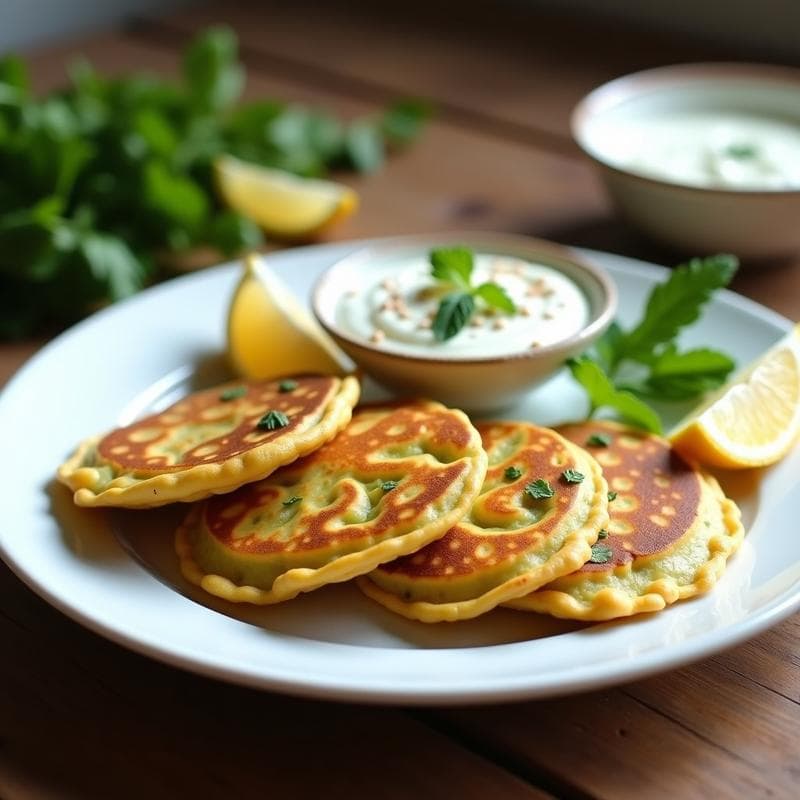 Tortillas de Harina de Garbanzo y Calabacín con Salsa de Yogur de Soja: Receta Vegana en Thermomix