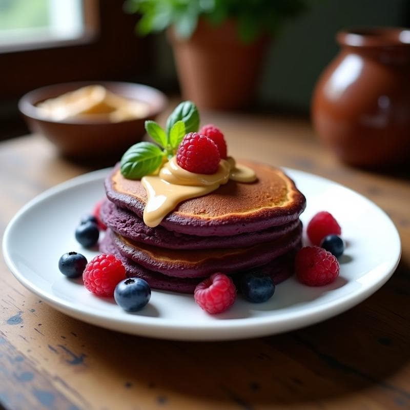 Tortita de Chocolate y Batata Morada: Desayuno Sin Harina y Sin Azúcar en Airfryer