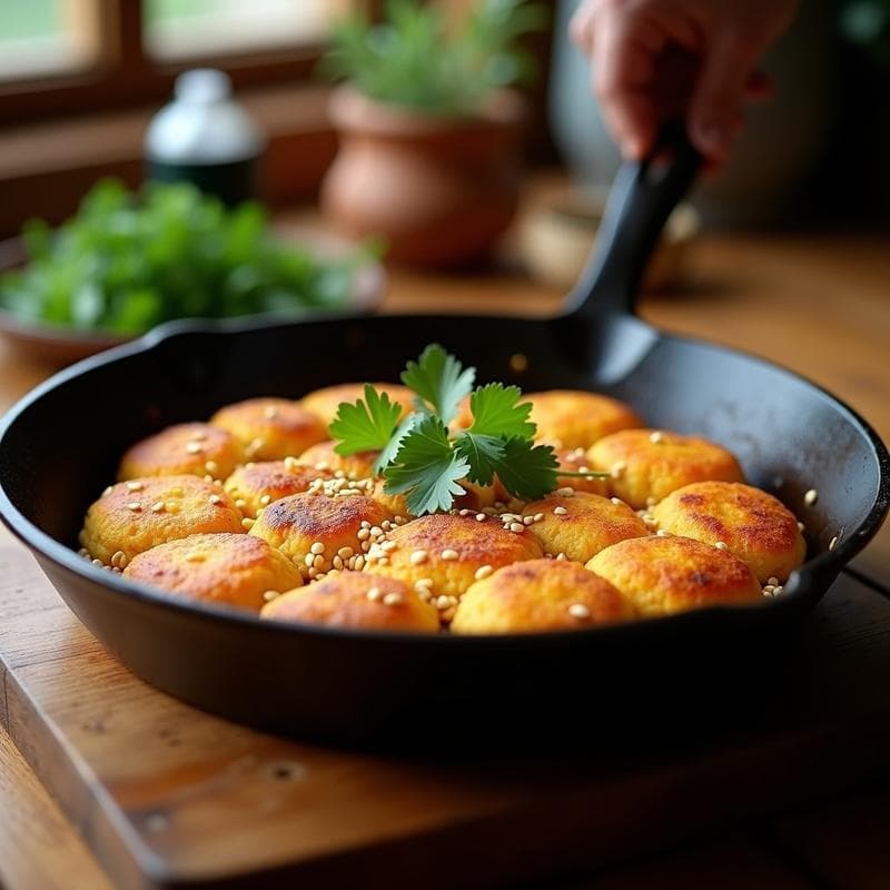Tortita de Coliflor y Harira Marroquí: Receta Keto en Sartén