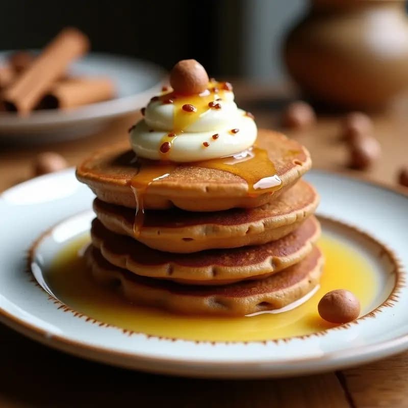 Tortitas de Harina de Algarroba con Crema de Avellana: Desayuno Argentino Sin Gluten