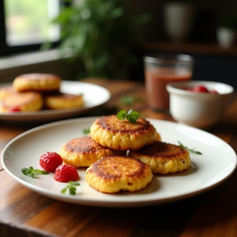 Tortitas de Alubias Negras y Ñame: Desayuno Colombiano Alto en Fibra en Airfryer