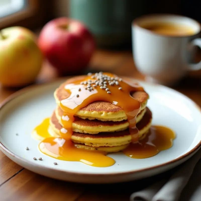 Tortitas de Arroz y Cúrcuma con Compota de Manzana: Desayuno Indio Sin Azúcar