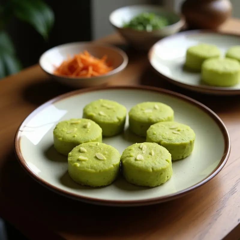 Tortitas de Arroz Glutinoso con Matcha y Coco: Receta Sin Horno en 15 Minutos