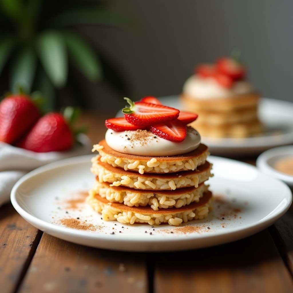 Tortitas de Arroz Inflado con Crema de Anacardos y Fresas: Desayuno Sin Gluten y Keto