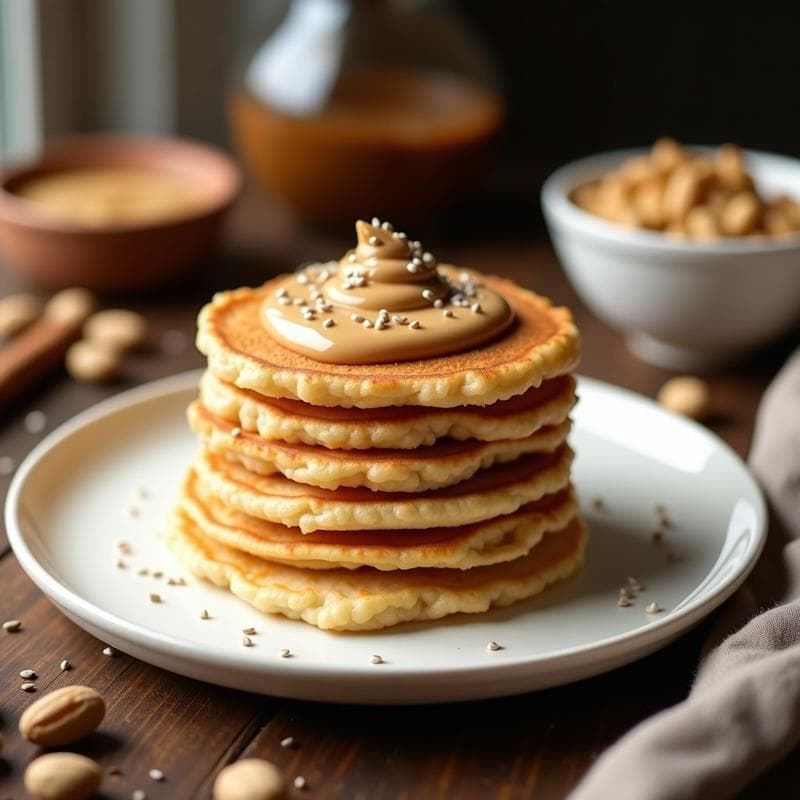 Tortitas de Arroz Inflado con Crema de Cacahuete: Desayuno Crujiente y Sin Azúcar