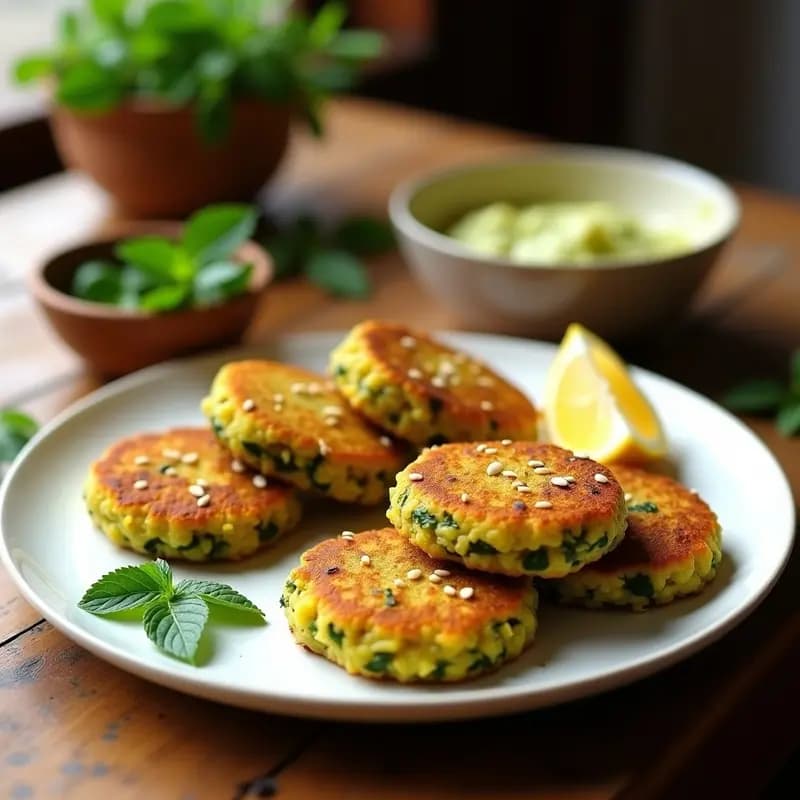 Tortitas de Arroz Integral y Espinacas con Cúrcuma: Receta Vegana y Sin Gluten en 15 Minutos