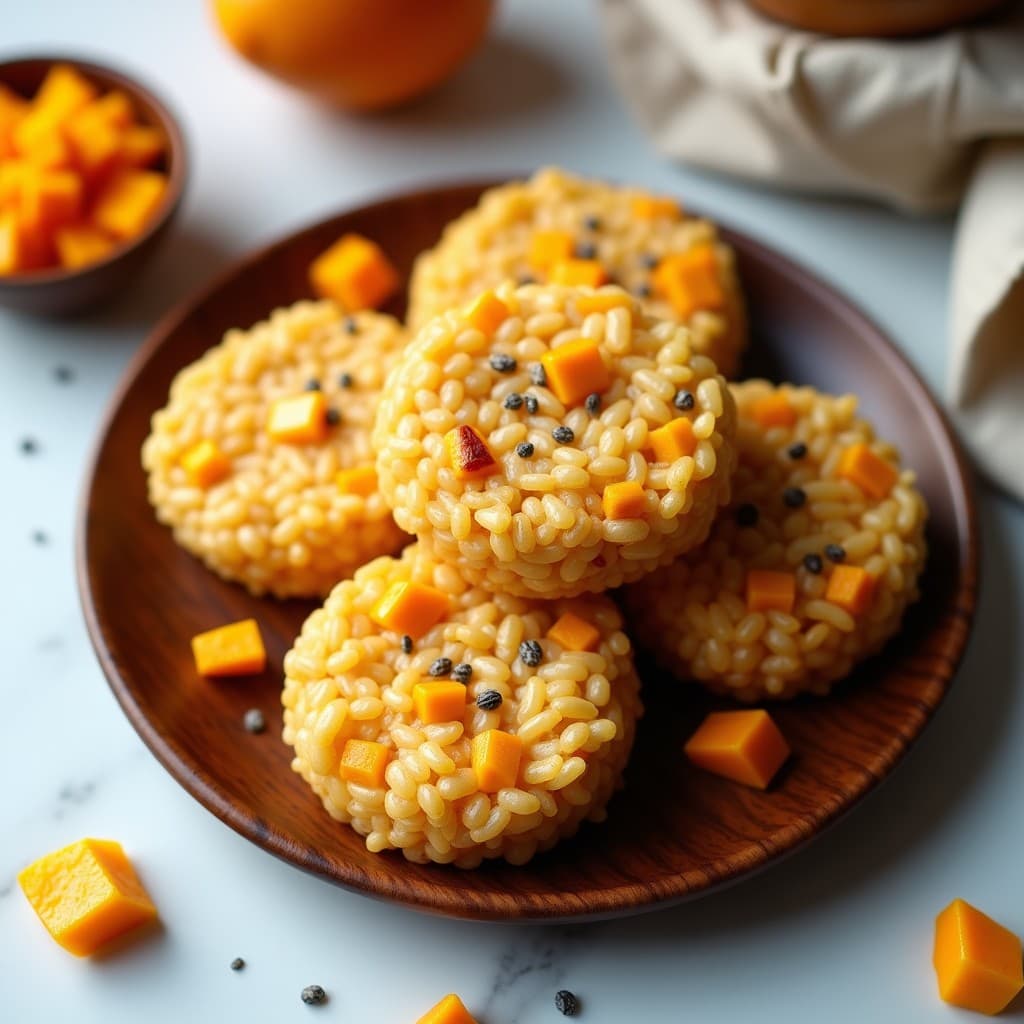 Tortitas de Arroz Inflado y Mango Deshidratado: Snack Crujiente Sin Azúcar