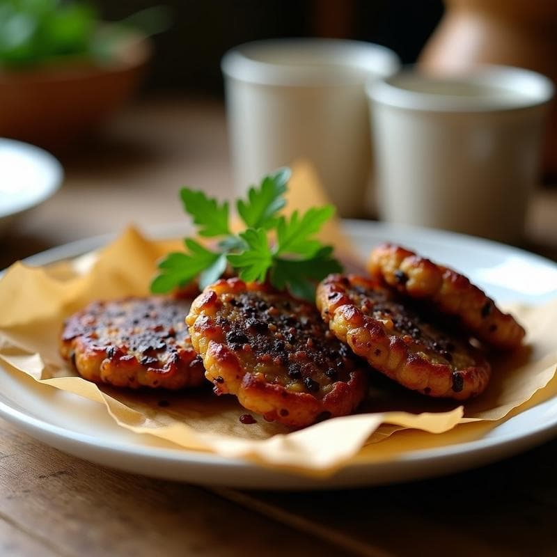 Tortitas de Arroz Negro con Cebolla Caramelizada: Receta Crujiente y Sin Gluten en 20 Minutos