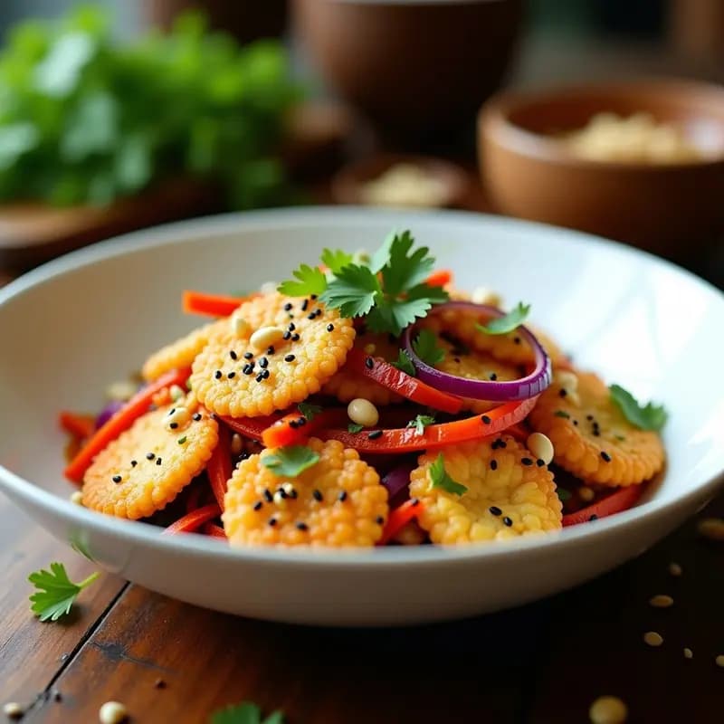 Tortitas de Arroz Salteadas con Verduras y Salsa Teriyaki: Receta Tailandesa en 15 Minutos