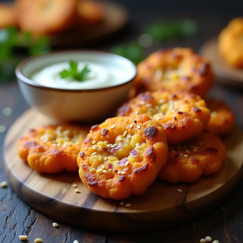 Tortitas de Batata y Garbanzos: Aperitivo Crujiente Sin Harina