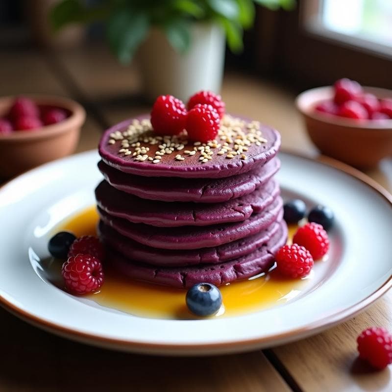 Tortitas de Batata Morada y Quinoa: Desayuno Andino Primaveral Sin Gluten