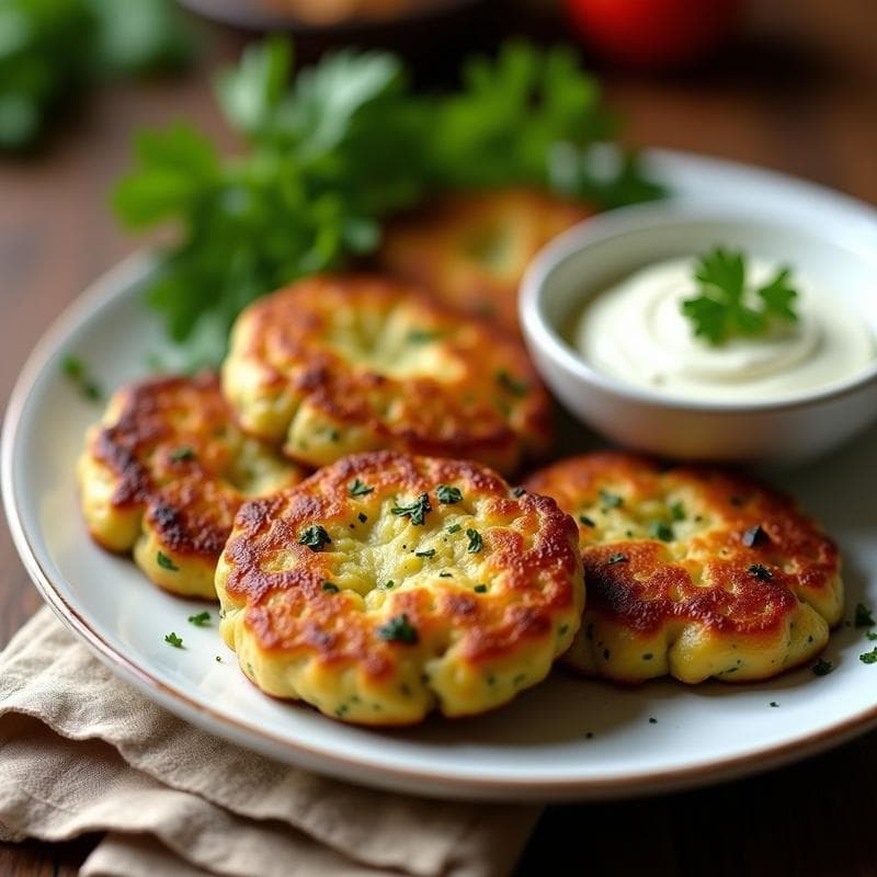 Tortitas de Calabacín y Ajo Negro: Receta Crujiente y Sin Gluten en Airfryer