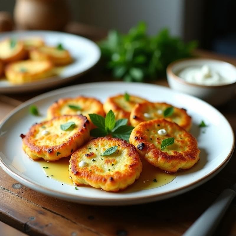 Tortitas de Calabacín y Queso Halloumi: Desayuno Chipriota en Airfryer Sin Aceite