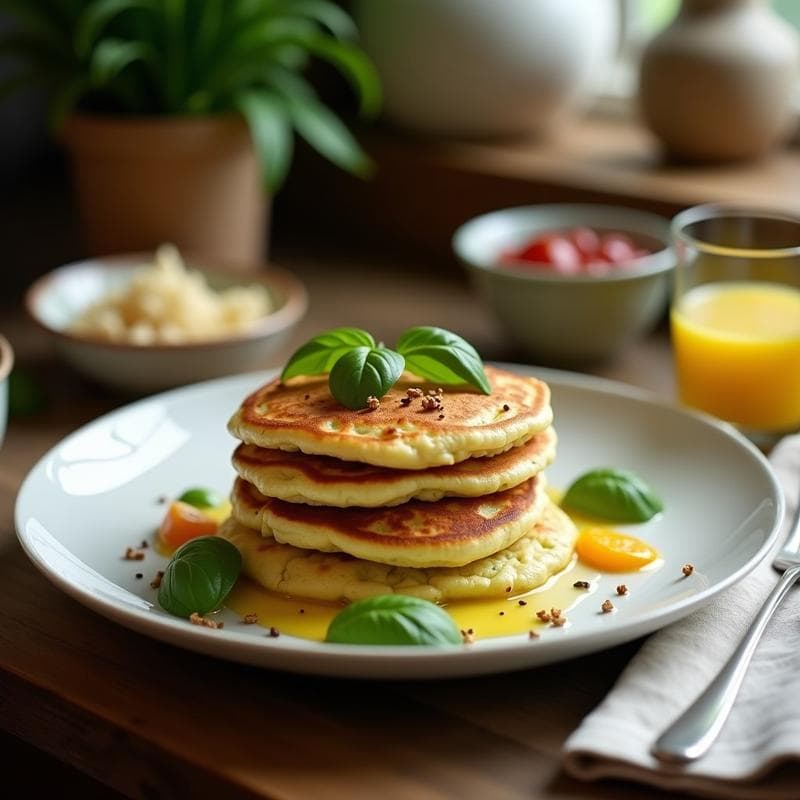 Tortitas de Calabacín y Harina de Coco: Desayuno Sin Gluten y Sin Lactosa en Airfryer