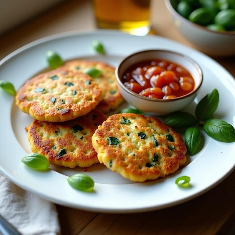 Tortitas de Calabacín y Queso de Cabra con Salsa de Tomate Seco: Receta Mediterránea Keto