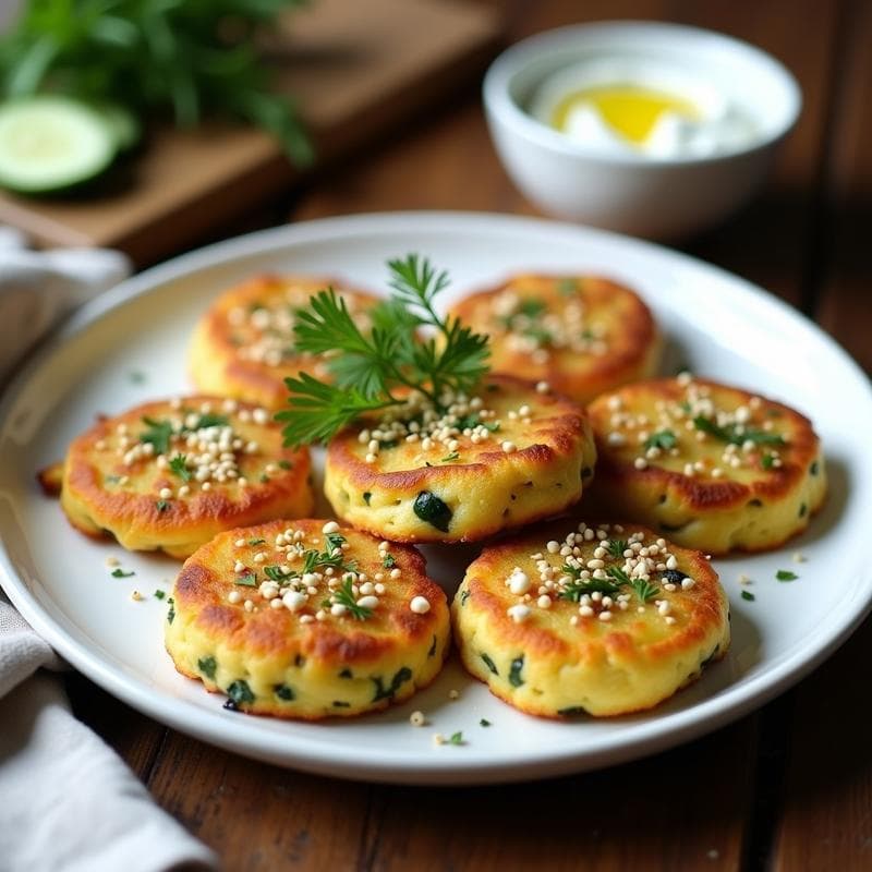 Tortitas de Calabacín y Queso Feta: Aperitivo Griego Sin Harina en 15 Minutos