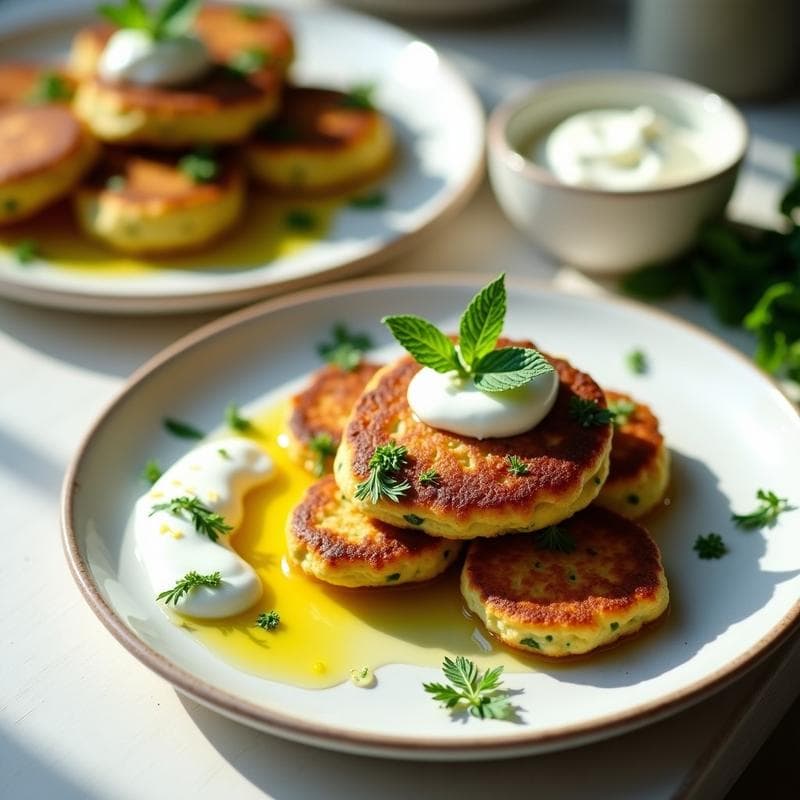 Tortitas de Calabacín y Queso Feta: Receta Saludable en 20 Minutos con Hierbas Frescas