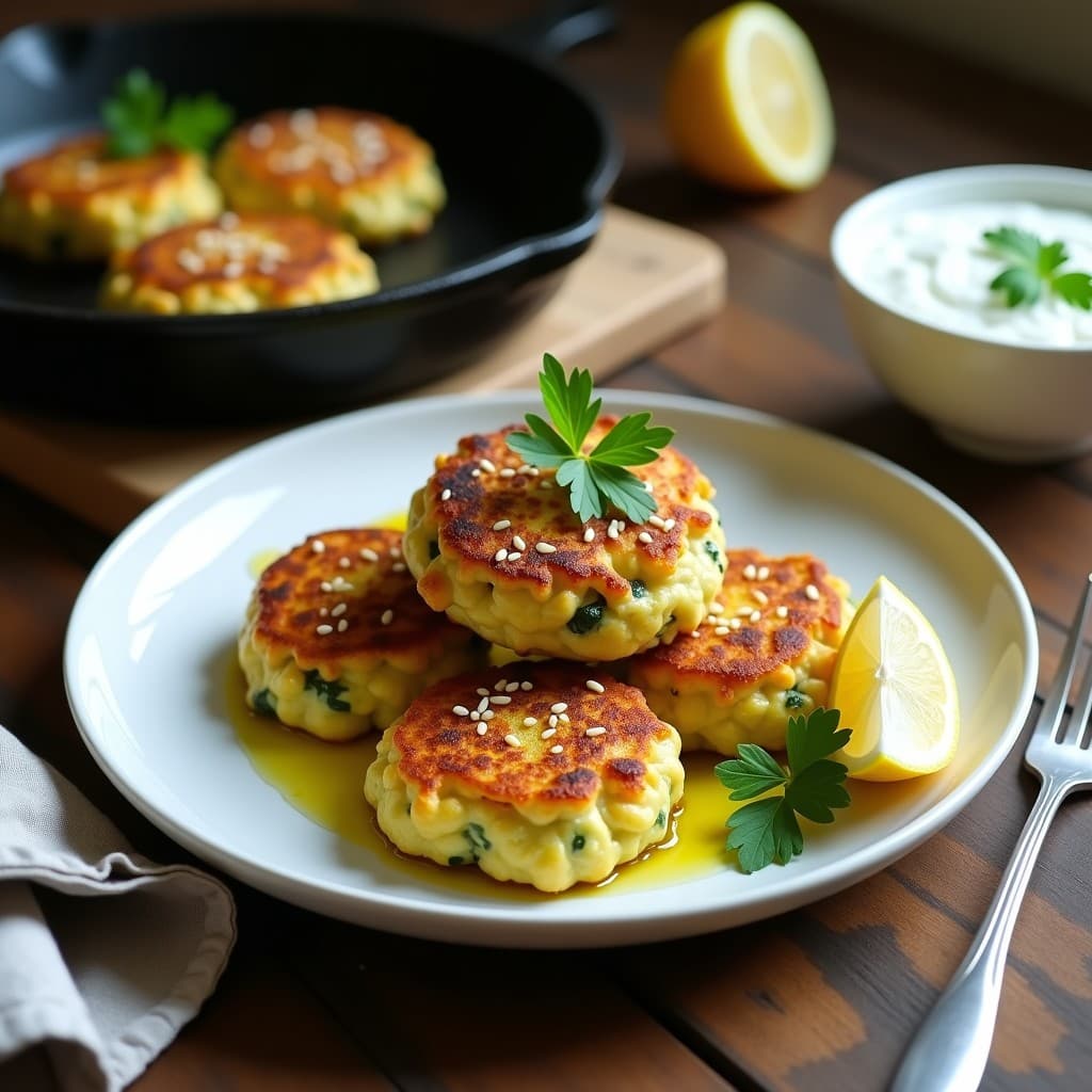 Tortitas de Calabacín y Queso Halloumi a la Plancha: Receta Griega Keto y Sin Gluten