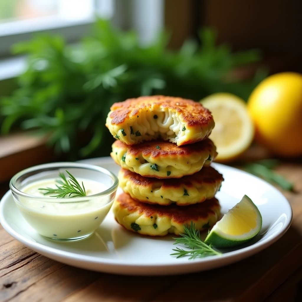 Tortitas de Calabacín y Sardinas con Salsa de Limón y Eneldo: Receta Keto Rápida