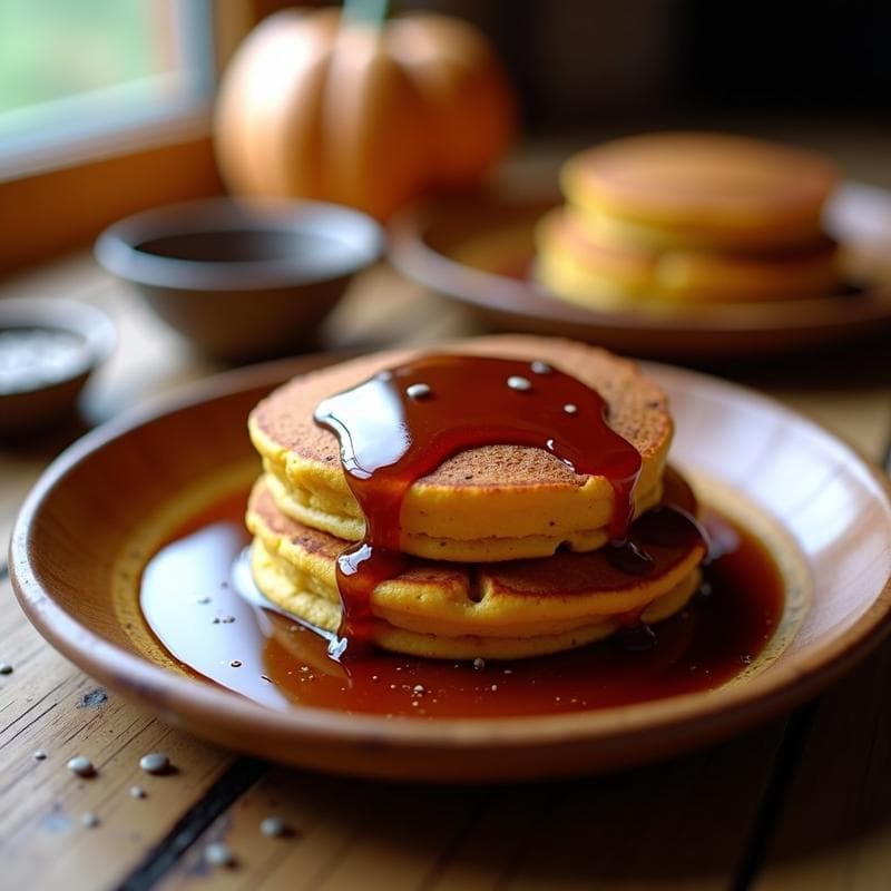 Tortitas de Calabaza y Especias con Sirope de Dátiles: Desayuno Keto y Sin Harina