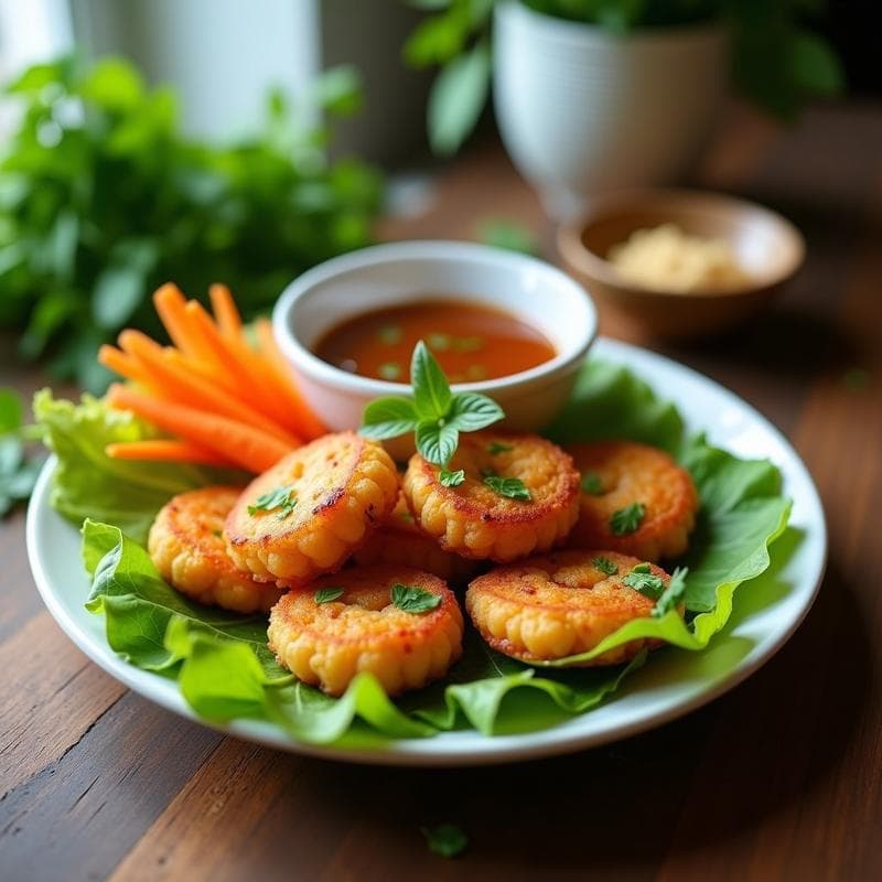 Tortitas de Camarón y Cilantro: Receta Vietnamita Crujiente en Airfryer