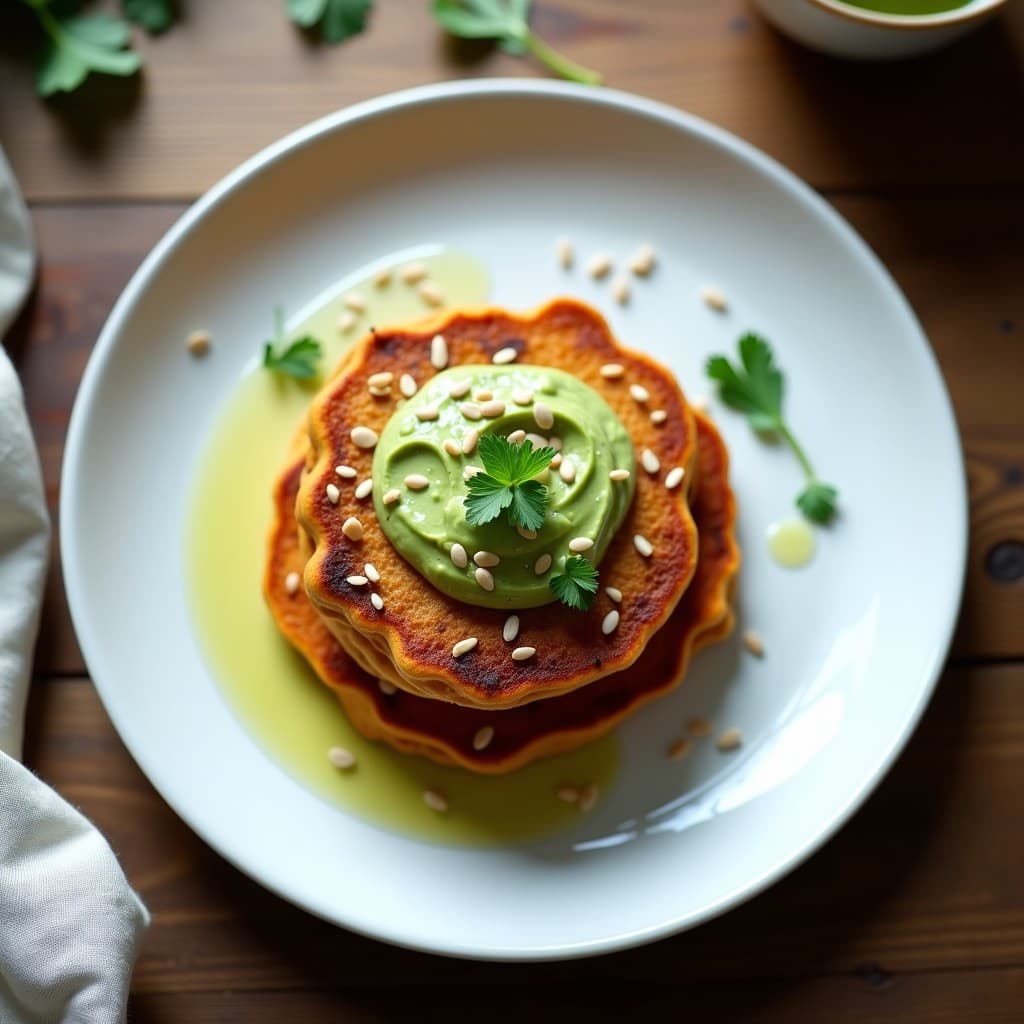 Tortitas de Camote y Linaza con Crema de Aguacate: Desayuno Sin Gluten y Keto