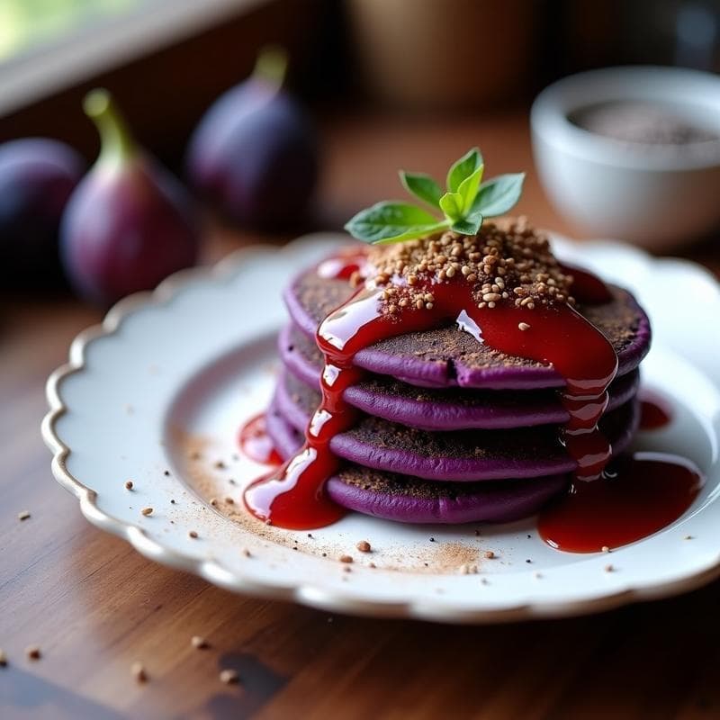Tortitas de Camote Morado con Compota de Higos: Desayuno Sin Azúcar y Alta en Fibra