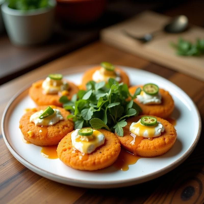 Tortitas de Camote y Queso Feta: Desayuno en Airfryer con Toque Salado-Dulce