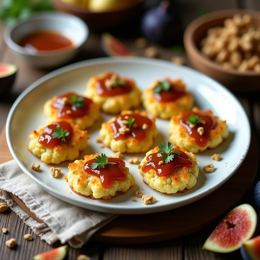Tortitas de Coliflor y Queso de Cabra con Mermelada de Higos: Receta Española Keto