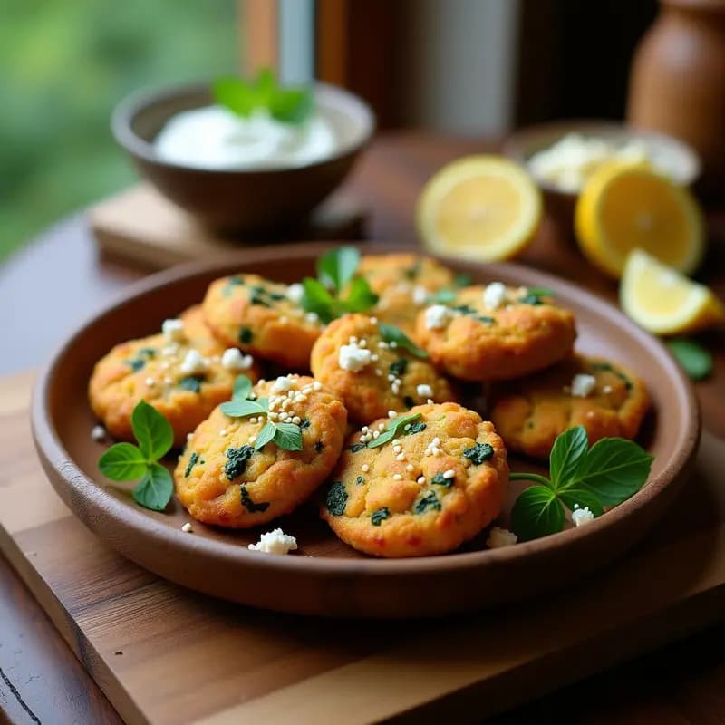 Tortitas de Garbanzo con Espinacas y Feta: Receta Súper Proteica en 15 Minutos