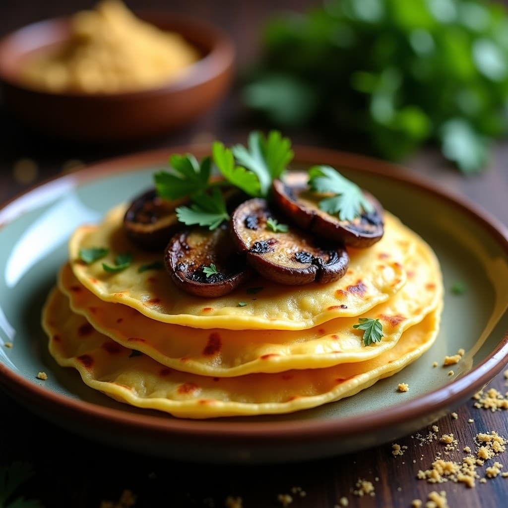 Tortitas de Maíz con Hongos Portobello Ahumados: Receta Vegana y Rápida para Tupper